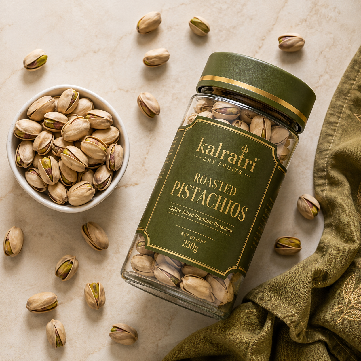 Roasted Salted Dry Fruit Combo ( Each Pack 200g) – 800g– Almonds, Cashews, Pistachios & Long Raisins Thumbnail