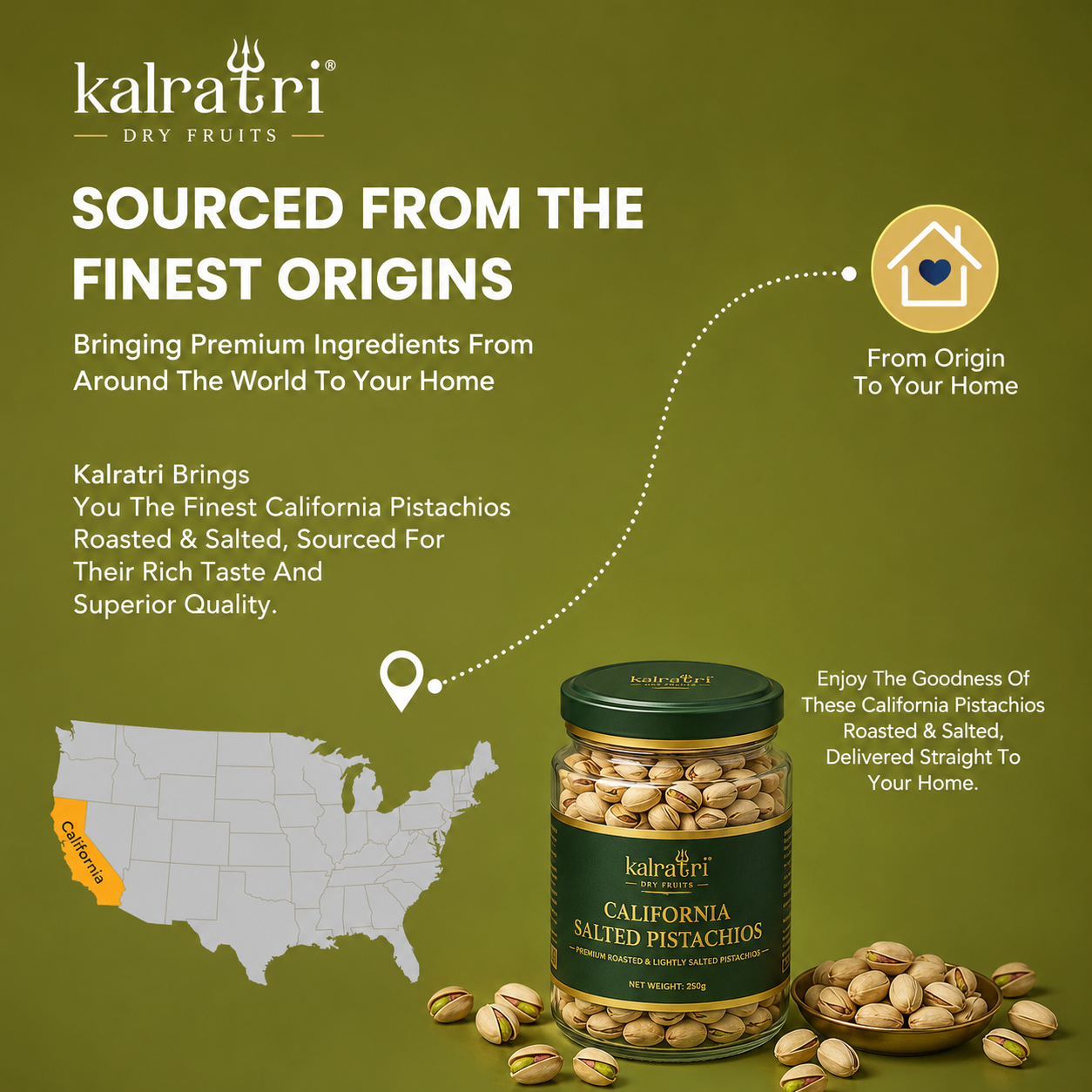California Pistachios Roasted & Lightly Salted – 200g Thumbnail