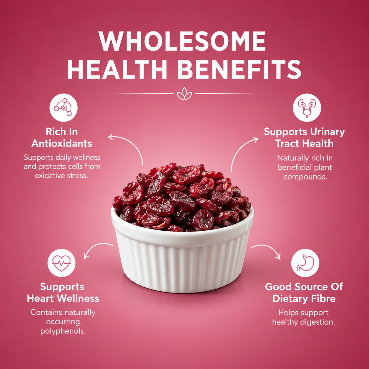 Cranberries Dried & Sliced – 200g Thumbnail