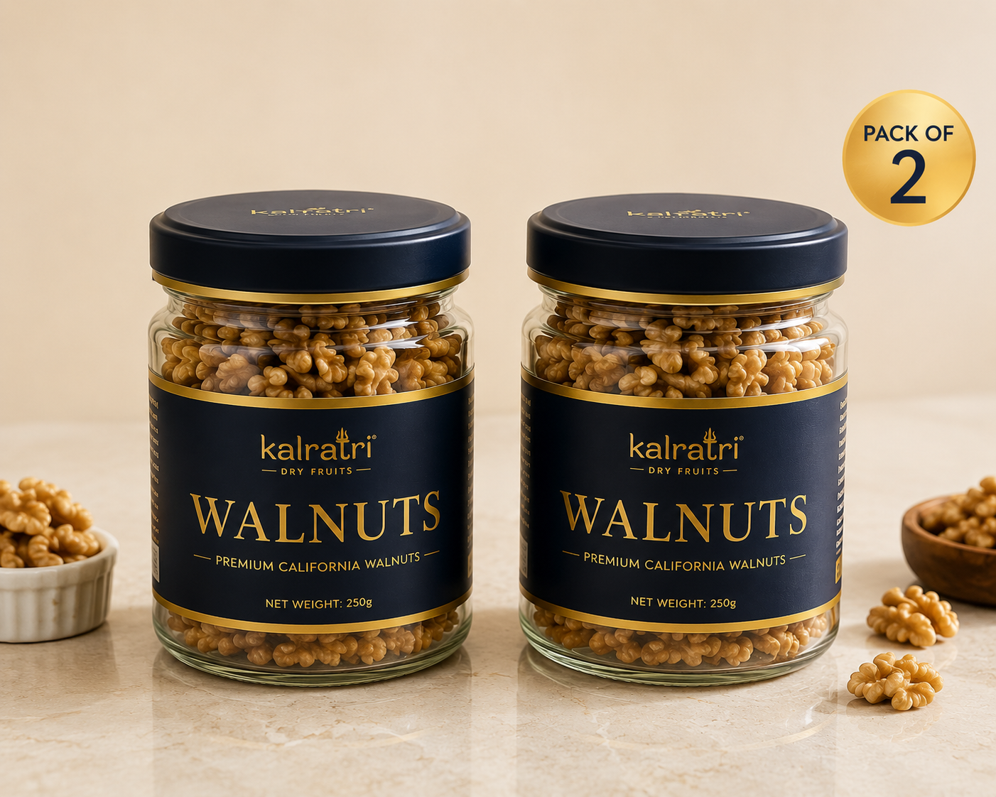 ChatGPT Image Jun 19, 2026, 06_22_00 PM California Walnut Kernels (Pack of 2 x 200g Each ) - 400g - Image 1