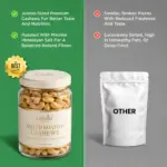 Salted Roasted Cashews, lightly salted Premium Jumbo size - 200g - Image 2