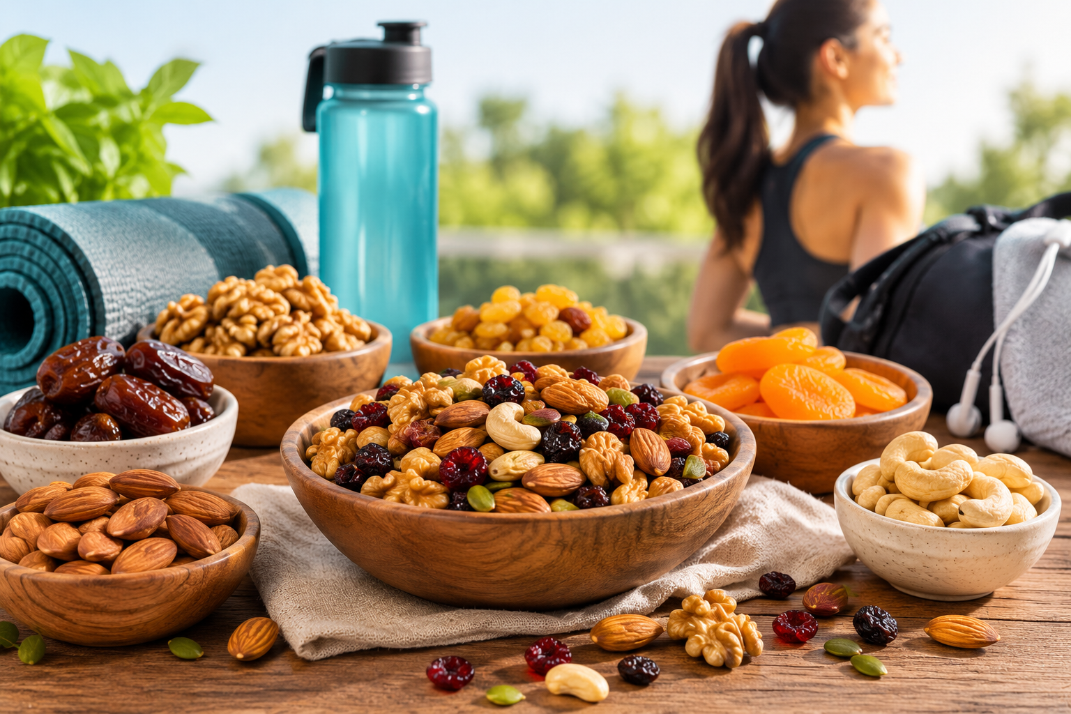 Best dry fruits for energy including almonds, walnuts, dates, raisins and mixed nuts for an active lifestyle