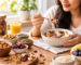 Healthy breakfast bowl with dry fruits, nuts, seeds and oats